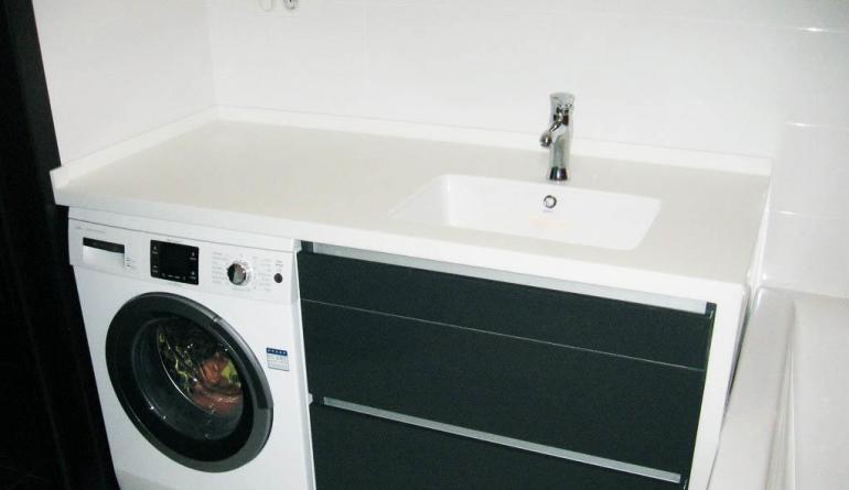 How to install a washing machine under a countertop: instructions