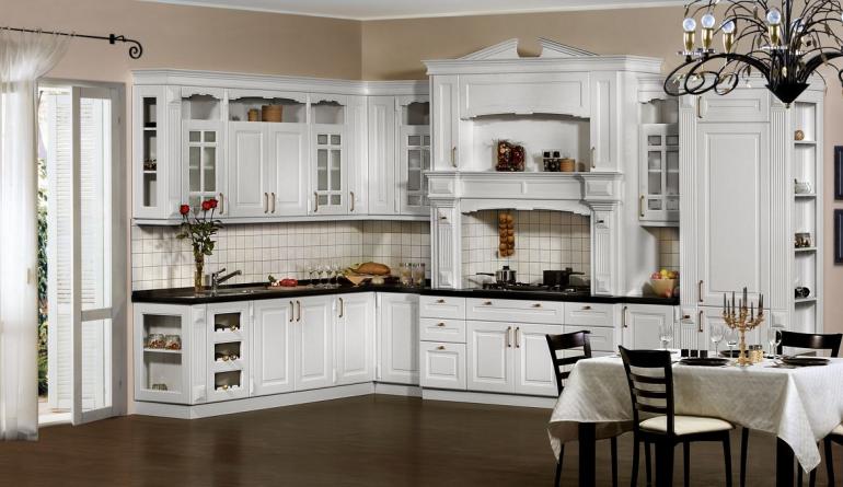 ห้องครัวสีขาว - จากไอเดียสู่การนำไปปฏิบัติ ความลับบางประการ เฟอร์นิเจอร์ และผ้ากันเปื้อนในครัว
