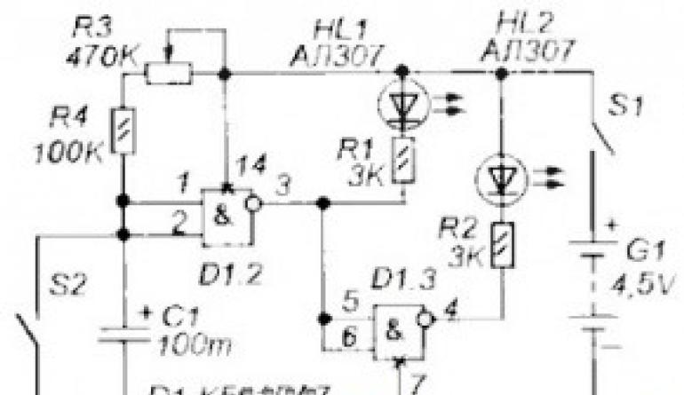 Schémy elektrických obvodov rádiových obvodov