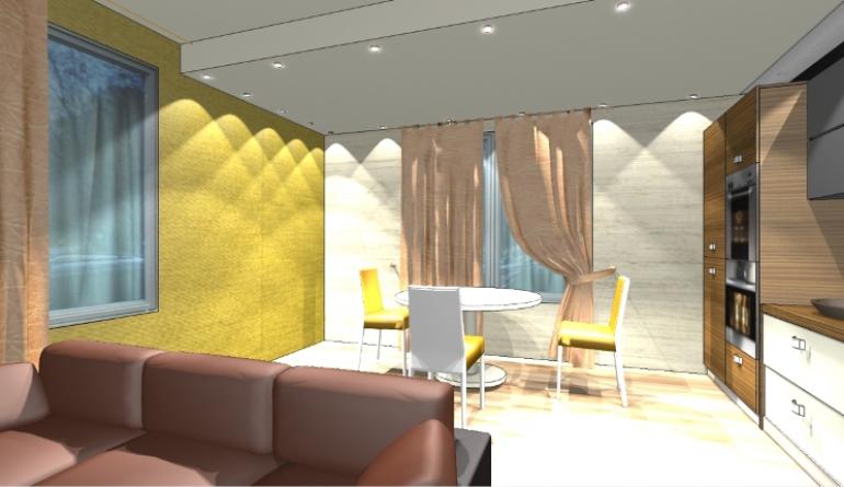 اتاق نشیمن همراه با آشپزخانه: ایده های عکس، ویژگی های داخلی آشپزخانه ترکیب شده با اتاق