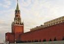 Spasskaya -tårnet i Moskva Kreml