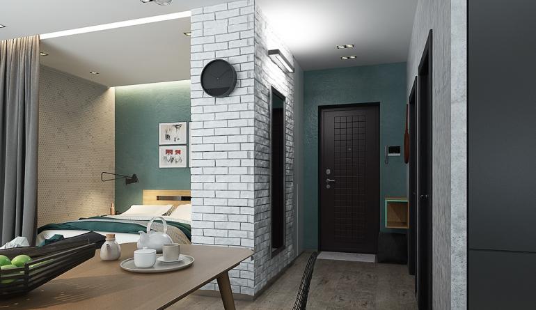 ما یک پروژه بازسازی را ترسیم می کنیم و گزینه های طراحی یک آپارتمان یک اتاقه را به شما نشان می دهیم