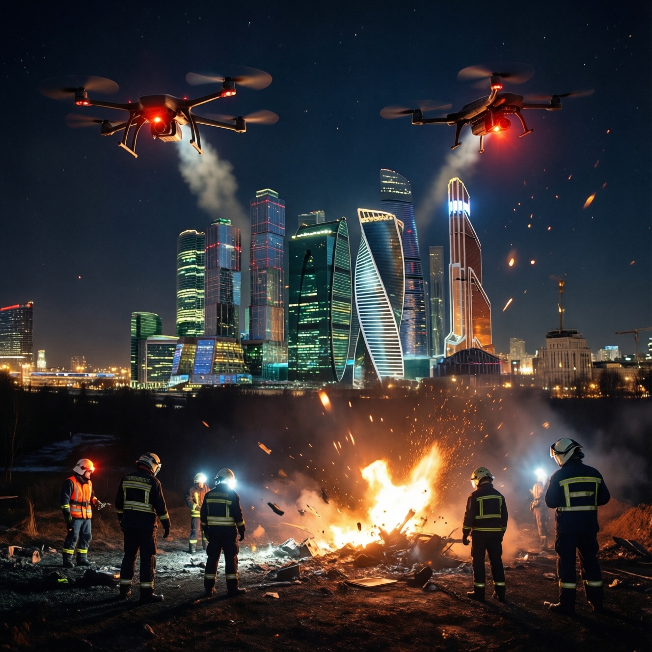 Количество сбитых беспилотников на подлете к Москве увеличилось до четырех, сообщил Собянин