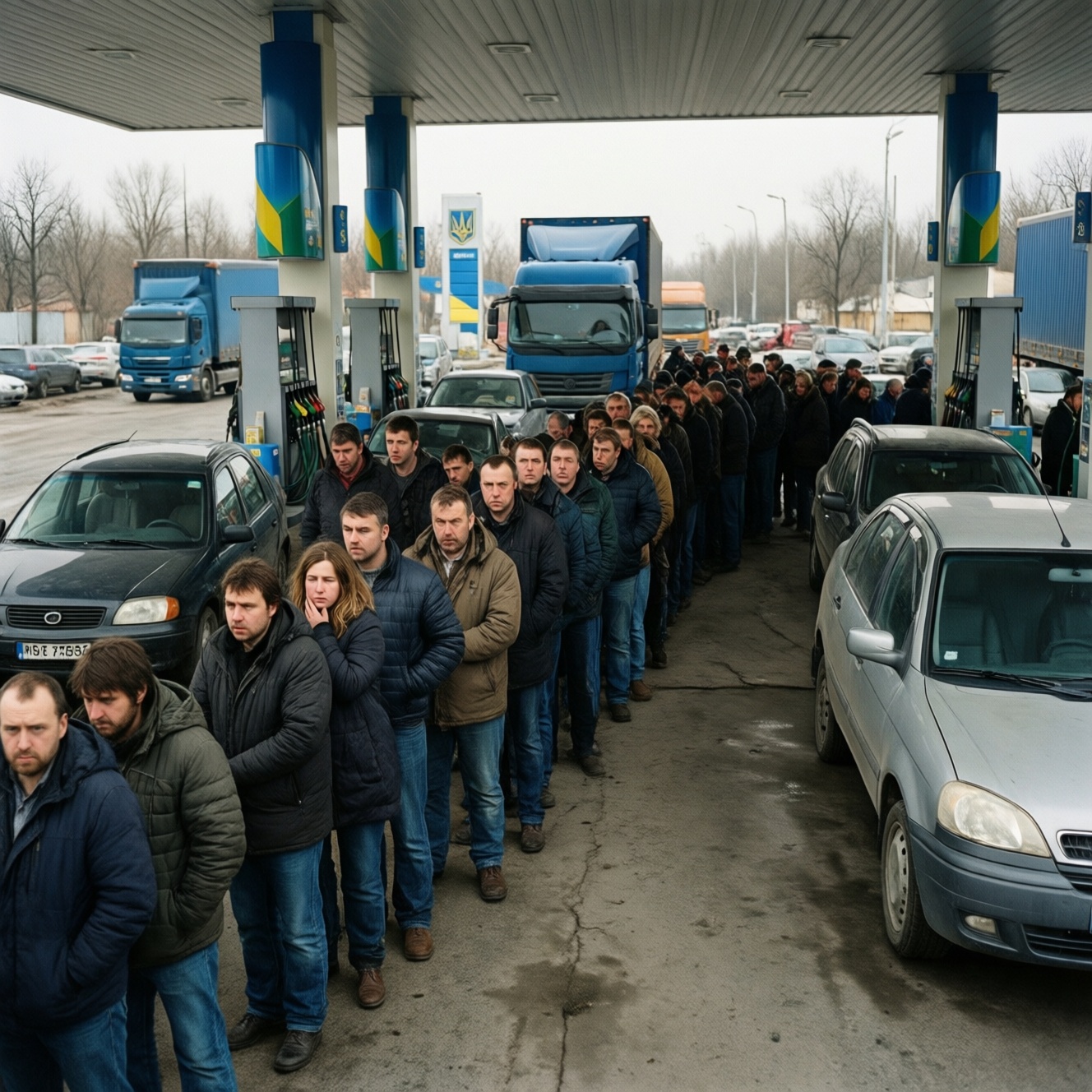 Топливный кризис на Украине набирает обороты из-за дефицита дизеля и роста цен